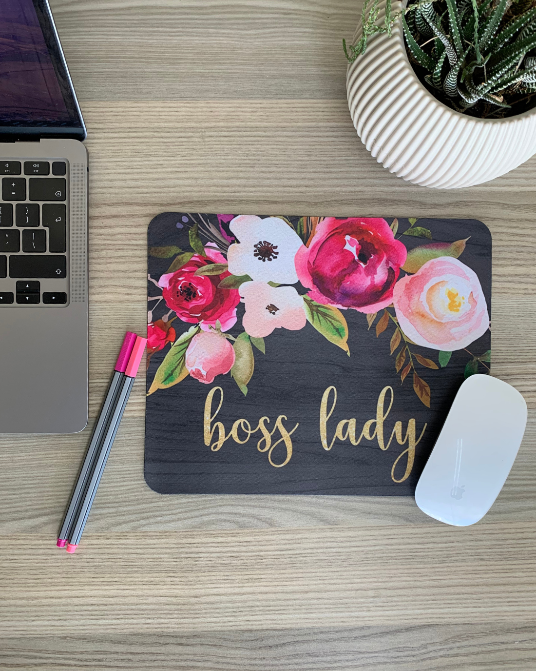 Blooming Boss Mouse Pad