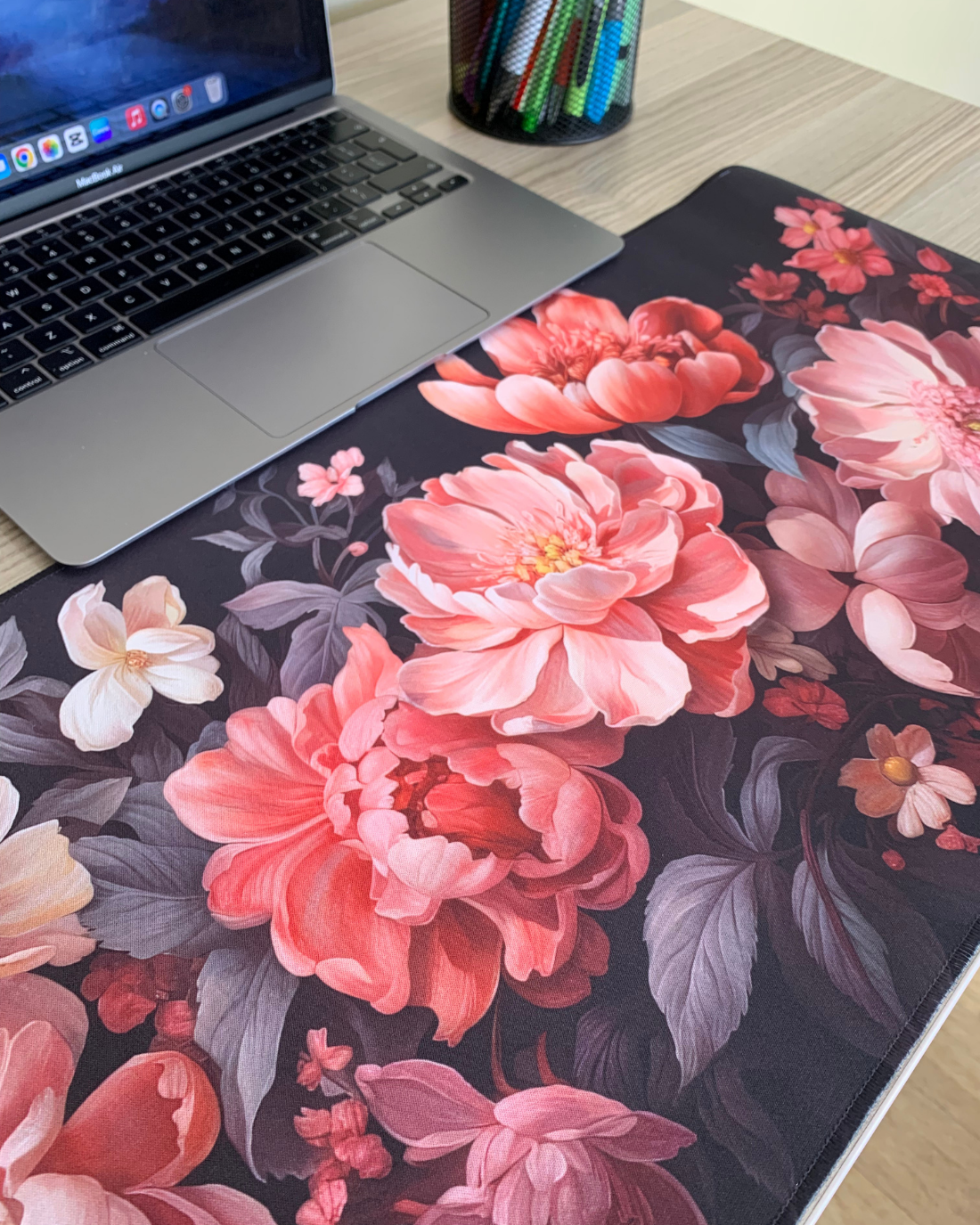 Floral Blush Desk Pad