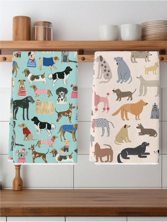 Playful Paws Kitchen Cloth Set (2 Pack)